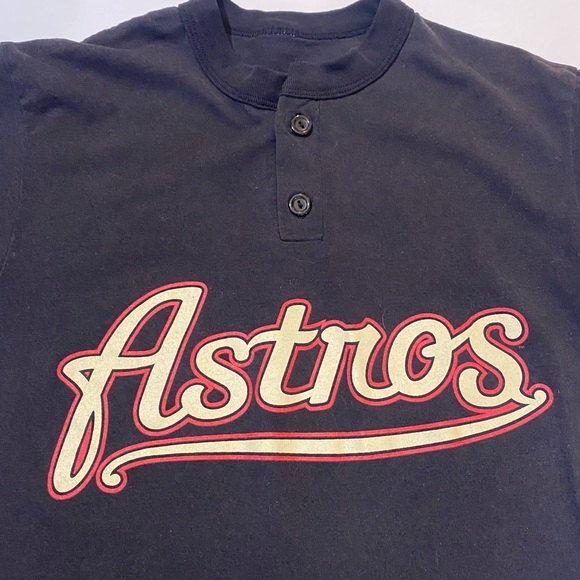 Vintage Houston Astros MAJESTIC Baseball Ringer T-Shirt Size Small - Picture 4 of 7